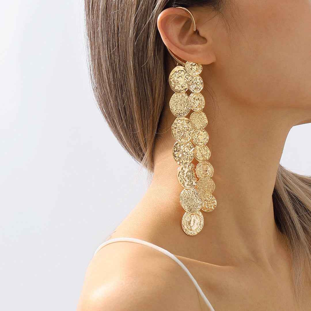 Alloy Earrings With Multi Layer Circles - Trendha
