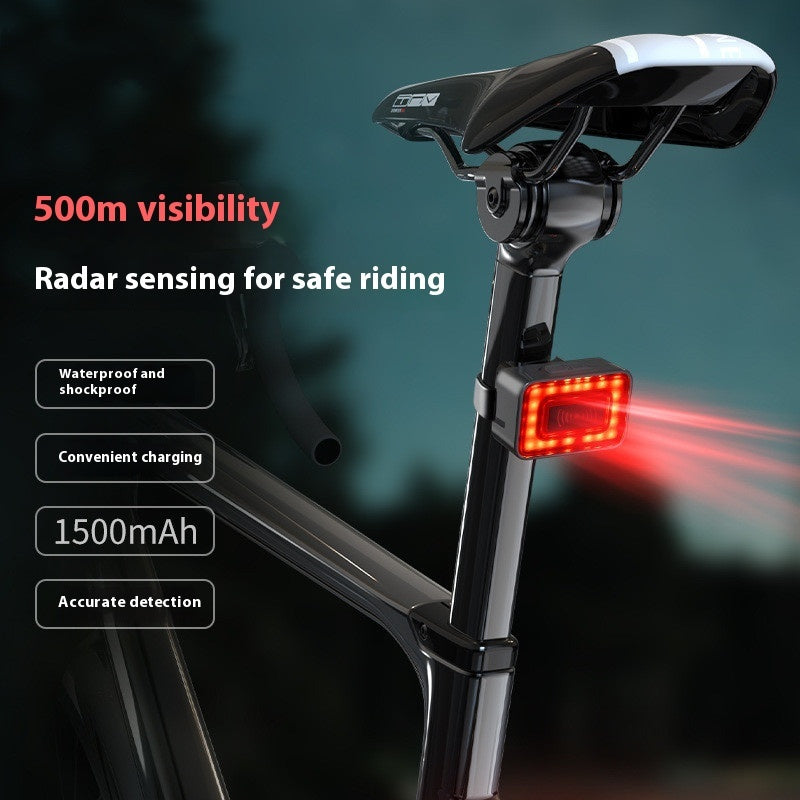 Smart Millimeter Wave Bicycle Mountain Highway Vehicle Taillight Highlight Warning Safety Riding Light