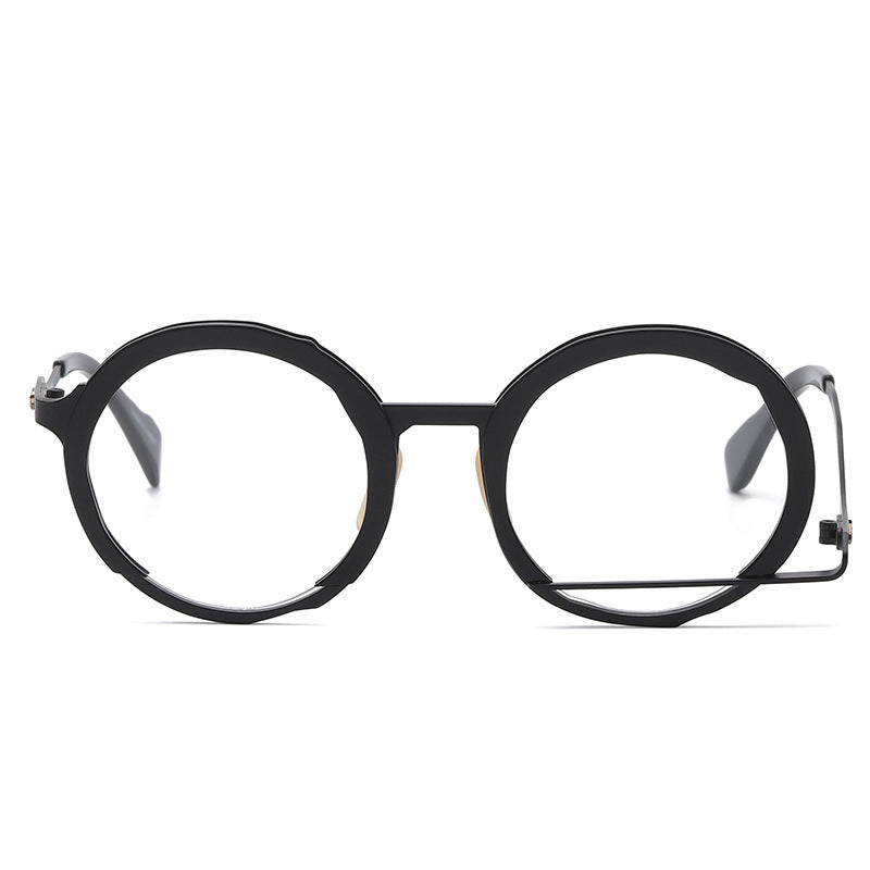 Can Be Equipped With Degrees Large Frame Fashion Round Frame Metal Spectacle Frame