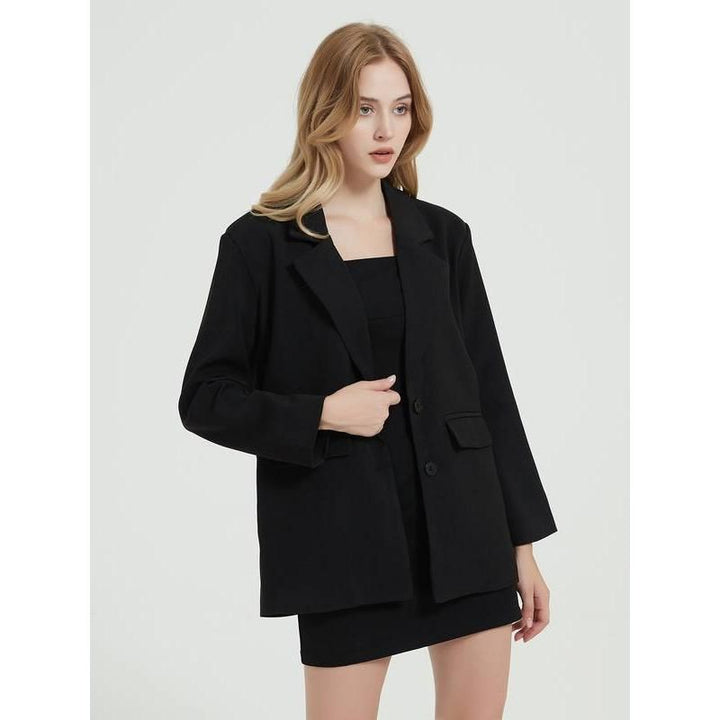 Elegant Black Blazer Coat for Women