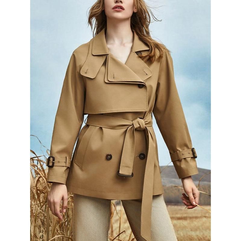 Chic Casual Lace-Up Trench Coat for Women