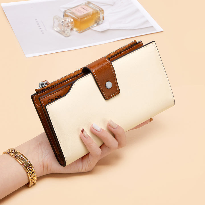 Elegant Women's Long Leather Wallet