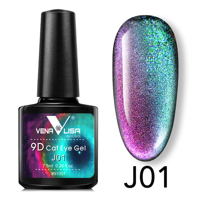 Venalisa 9D Gel Varnish Cat Eye Magic Chameleon Gel Varnish Nail Manicure Galaxy Starry Magnetic Multicolor 5ml Nail Gel Polish