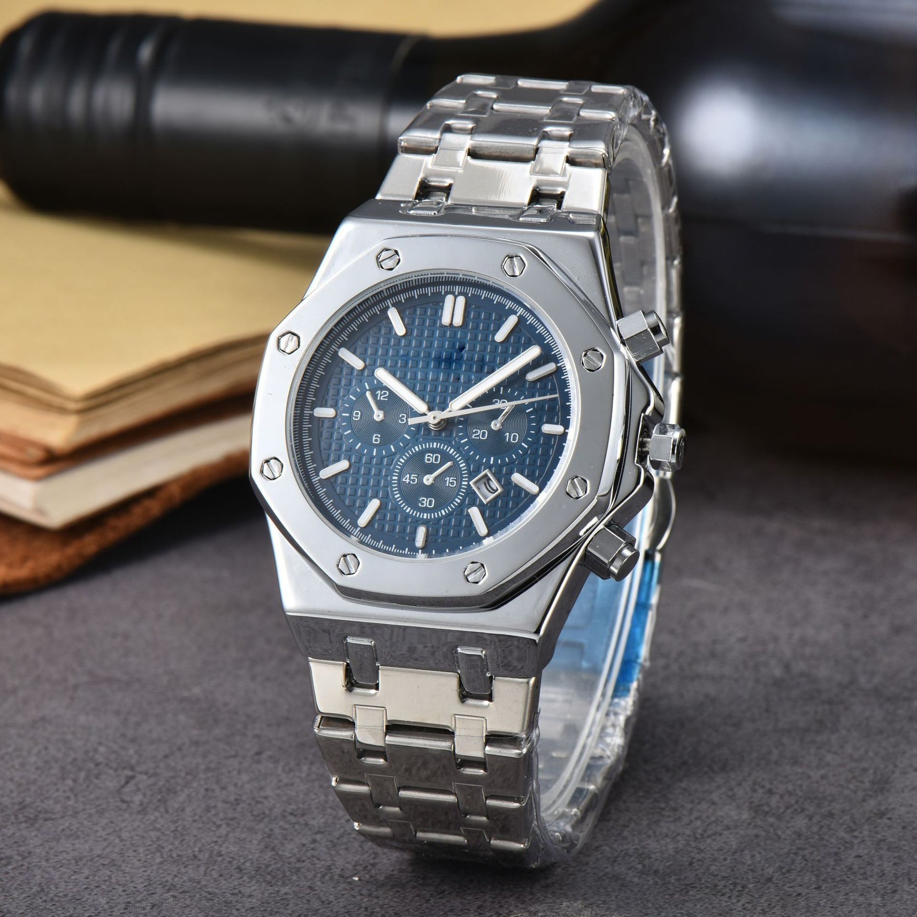 Stainless Steel Calendar Men&