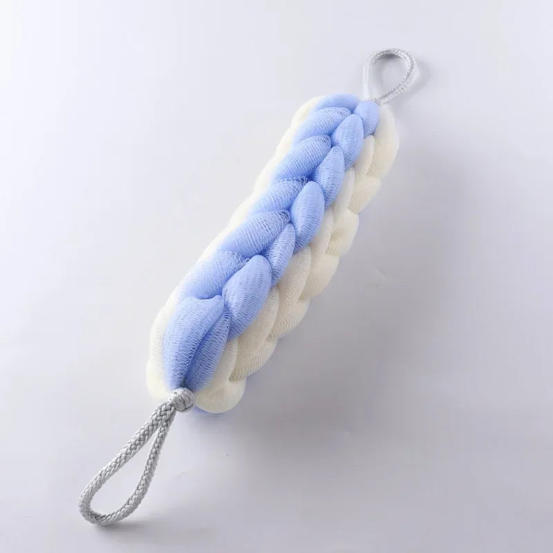 Luxurious Mesh Bath Scrubber with Body Massage Brush