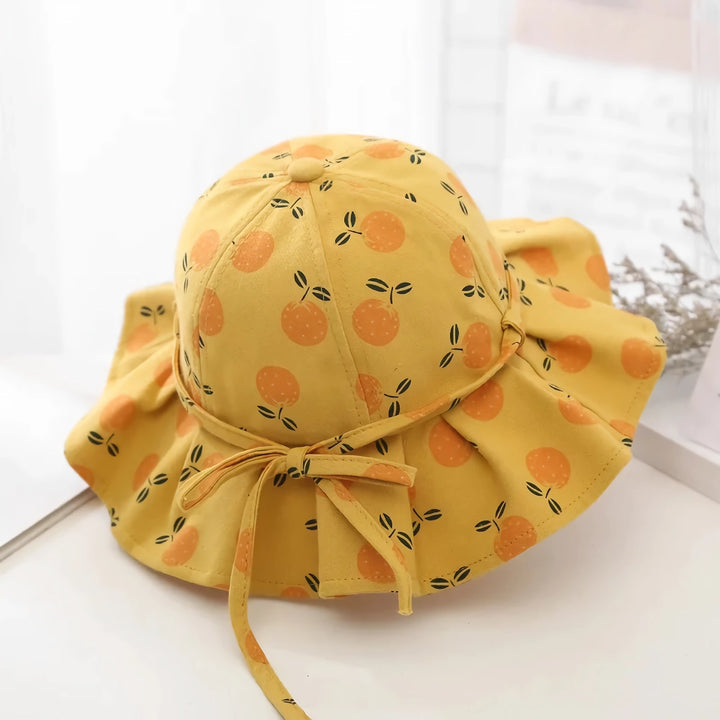 Cute Design Cotton Sun Protection Bucket Hats for Kids