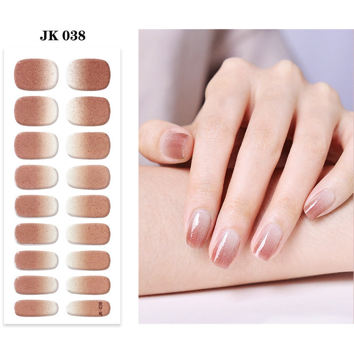 Pure Desire Wind Wear Nail Semi-baked UV Gel Nail Sticker Waterproof And Durable