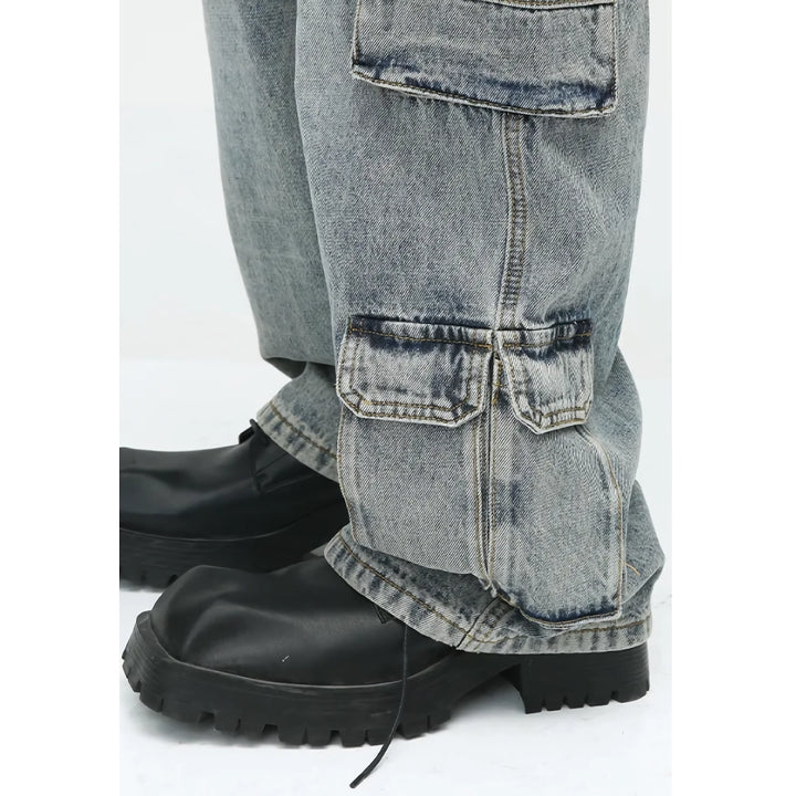 Casual Denim Cargo Pants