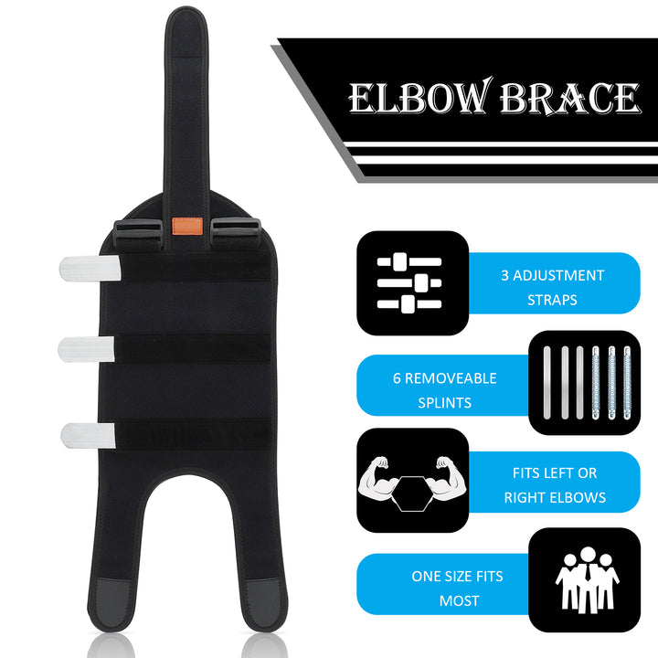 Elastic Compression Elbow Brace with Aluminum Strips Support