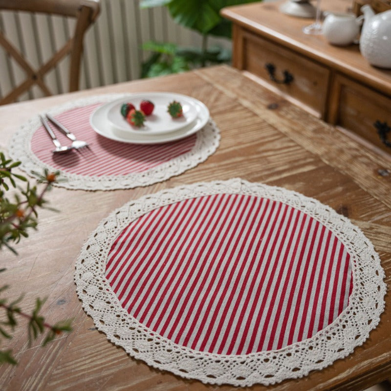 Elegant Geometric Lace Placemats