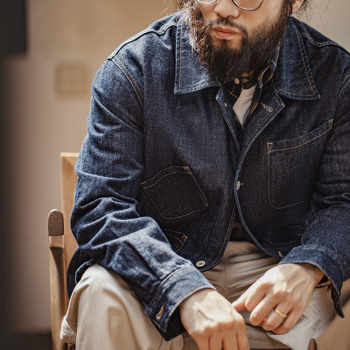 Retro Four-pocket Single-breasted Denim Jacket