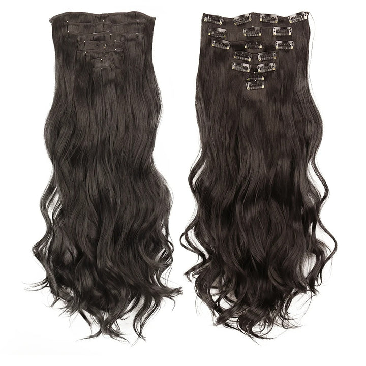 Long Wavy Ombre Clip-In Hair Extensions