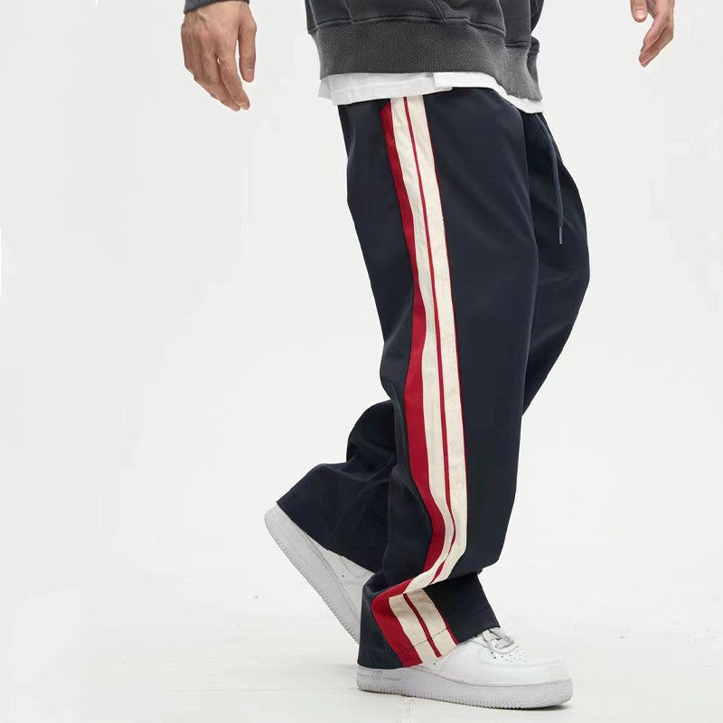 Draping Wide Leg Straight Pants Men's Trendy All-matching