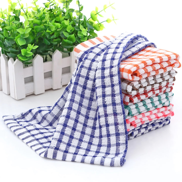 Cotton Kitchen Tea Towels - Absorbent & Lint-Free Dish Towels