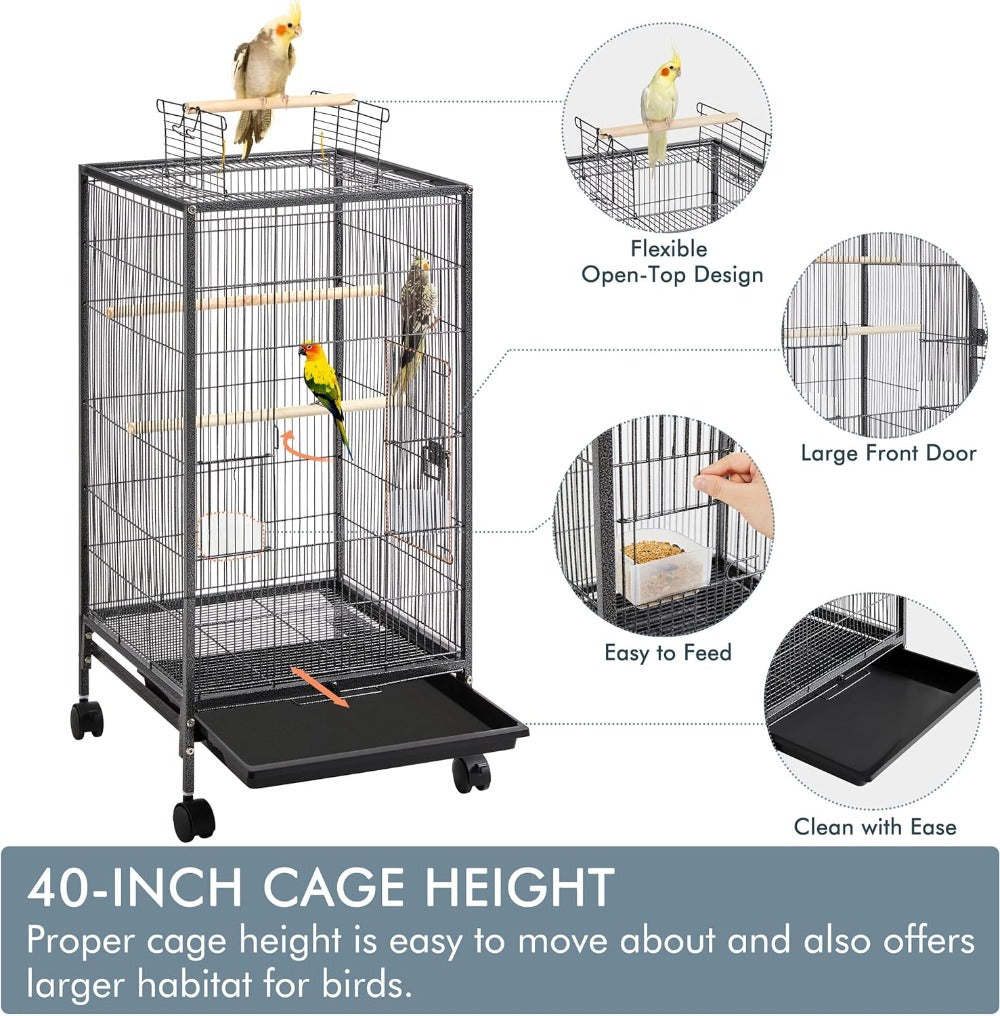 40 Inch Wrought Iron Bird Cage