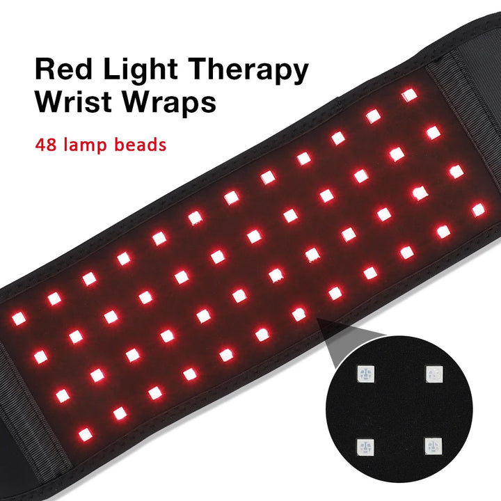 Infrared Light Wrist Brace with 48 LEDs for Muscle Relaxation and Blood Circulation