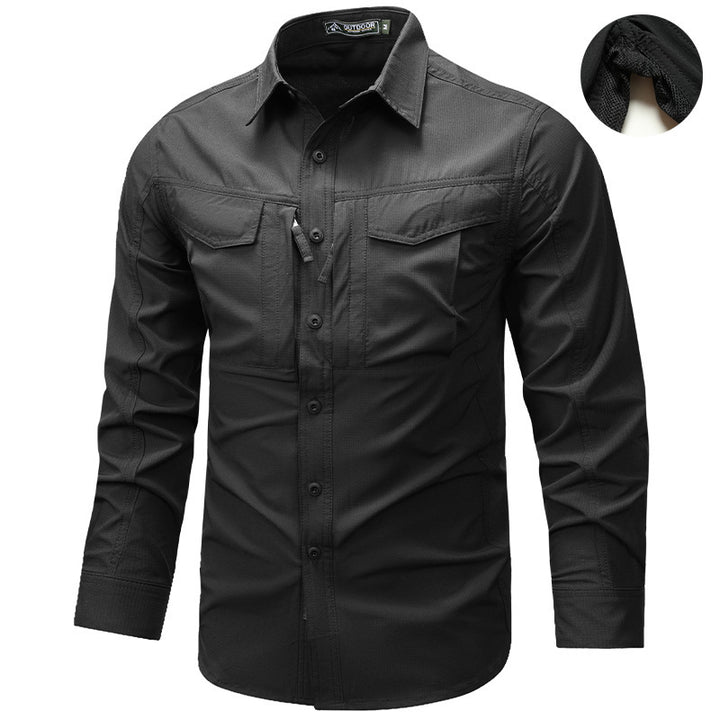 Men's Workwear Long Sleeve Shirt Outdoor Casual Thin Sports Jacket