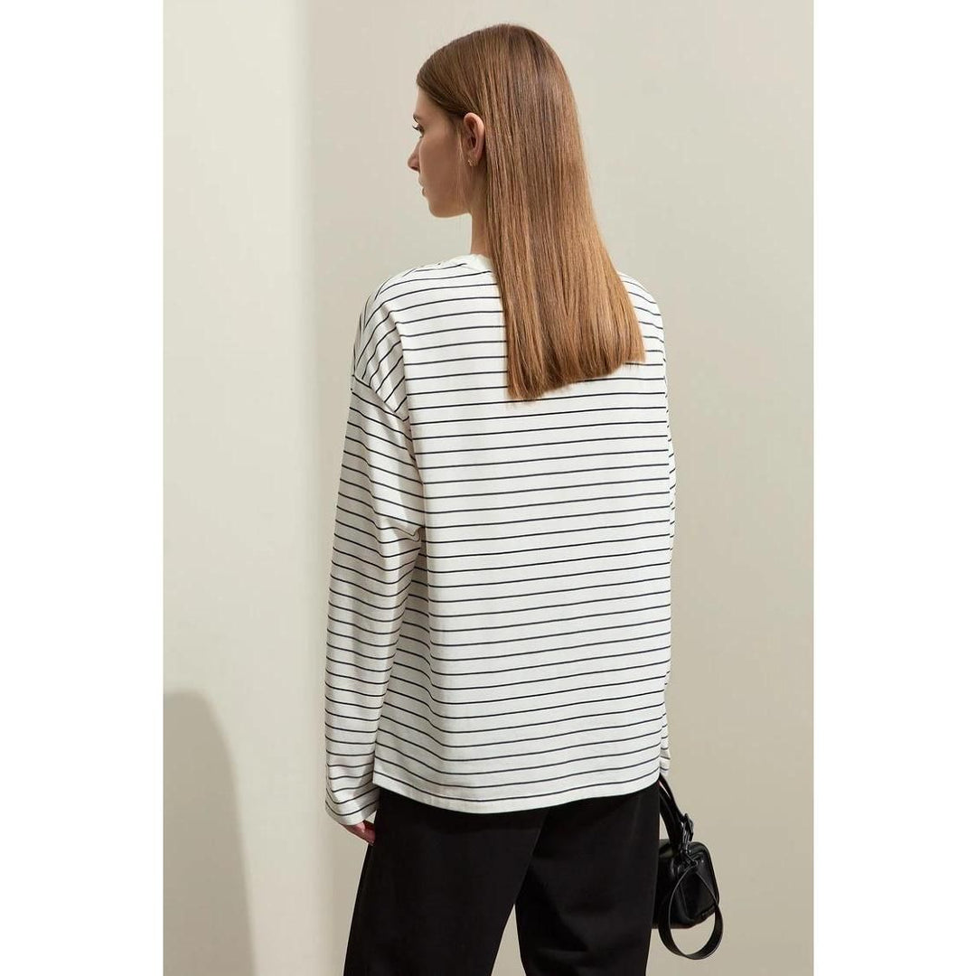 Casual Striped Cotton T-Shirt