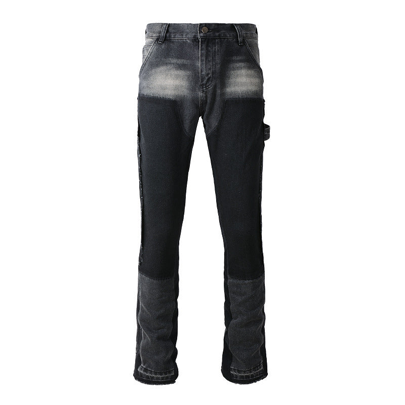 Contrast Color Fashion Men's Retro Jeans