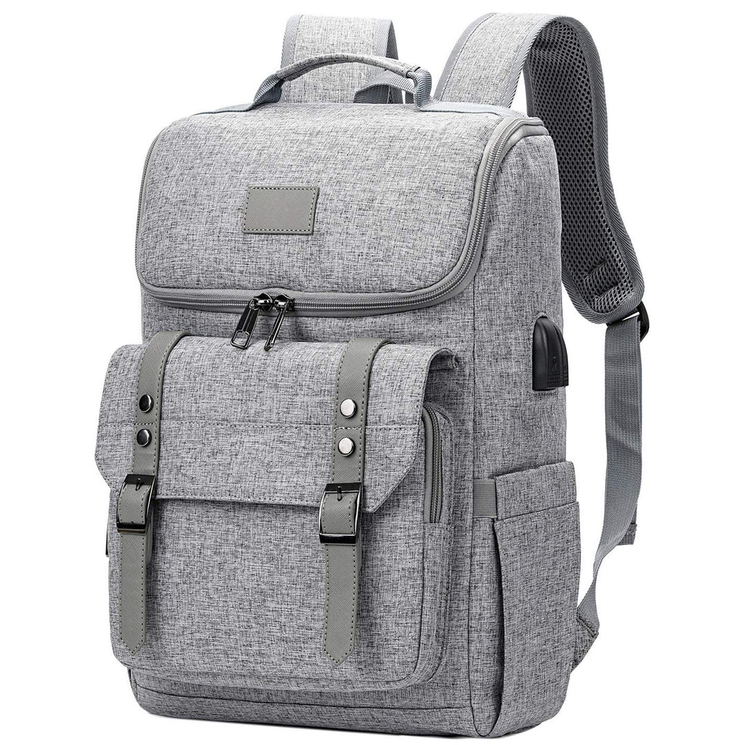 Men's Backpack Retro Travel Bag USB