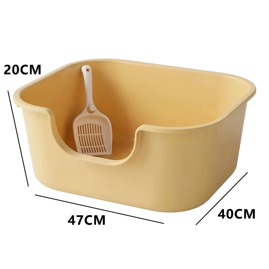 Leak Proof Cat Litter Basin – Giant Style Anti-Splash Open Cat Litter Box for Training and Toilet Use