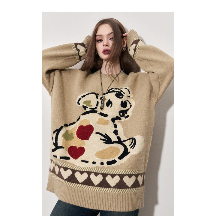 Adorable Kawaii Dog Loose Pullover Sweater