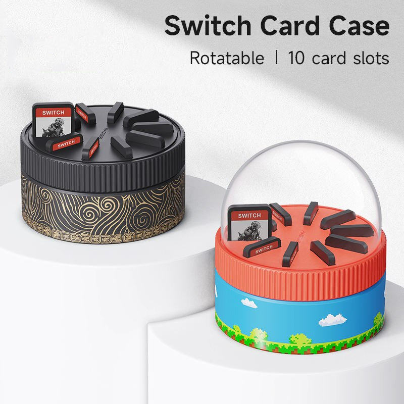 360° Rotating Game Card Case for Nintendo Switch - 10 Slot Storage Holder