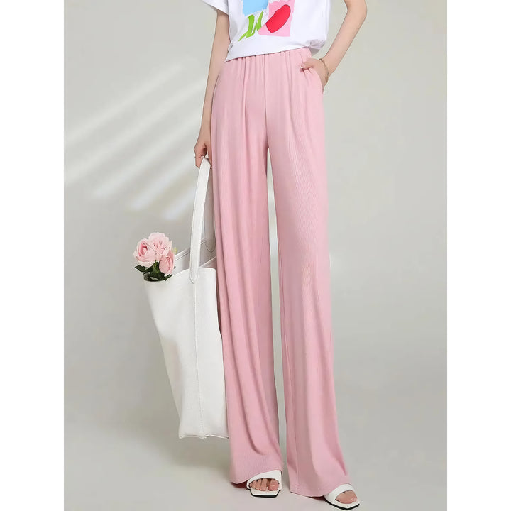 High Waist Draping Casual Pants for Women