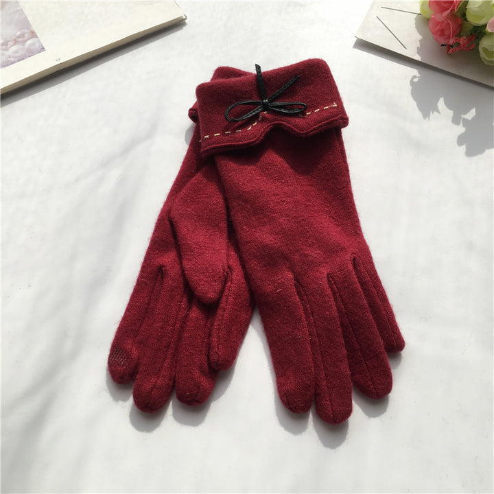 Driving touch screen wool cashmere gloves