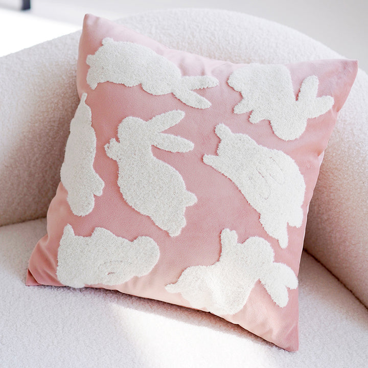 Cream Colored Cute Girl Headboard Pillowcase Cushion