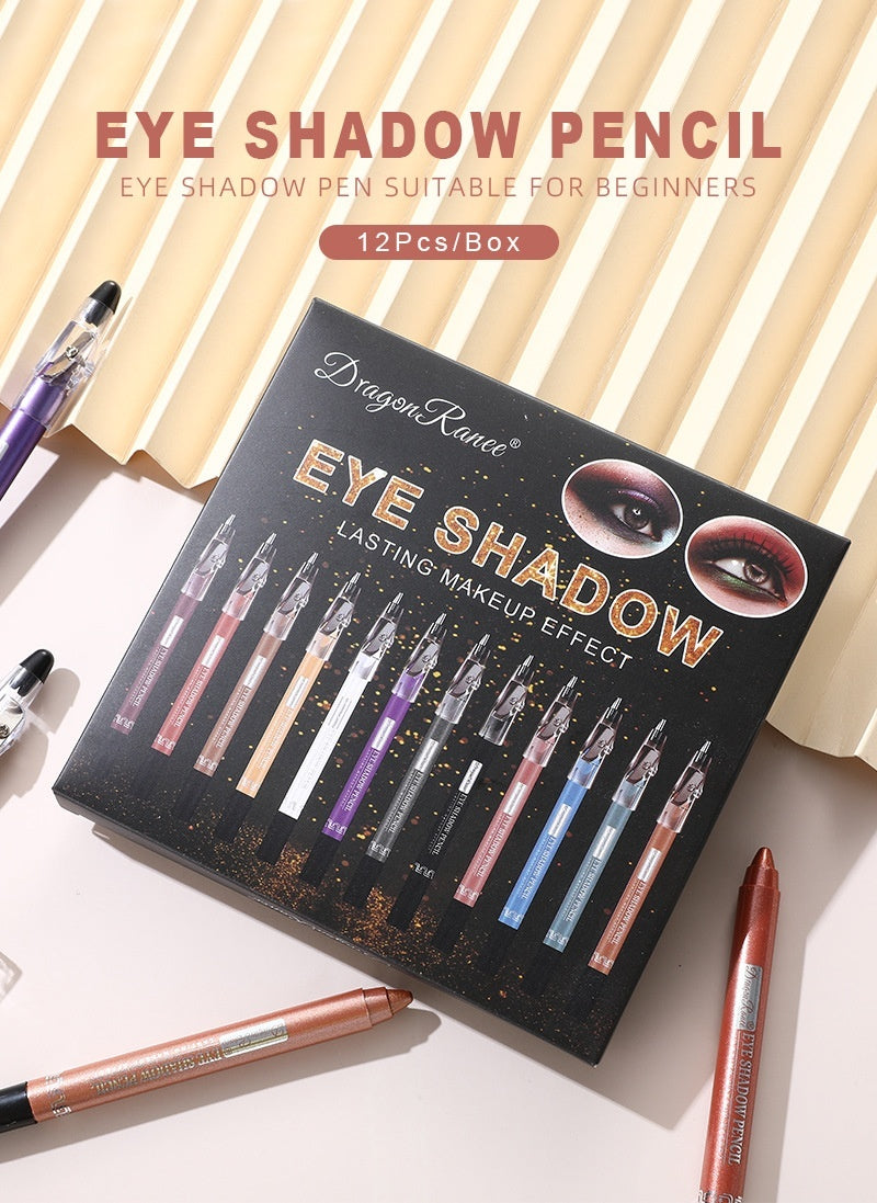 Eye Shadow Stick Eye Shadow Kit Eye Shadow Pen Pearlescent 12-piece Set