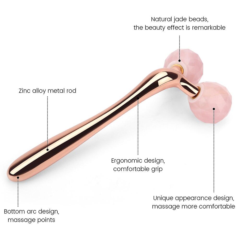 Rose Quartz 3D Roller V Facial Lifting Massager