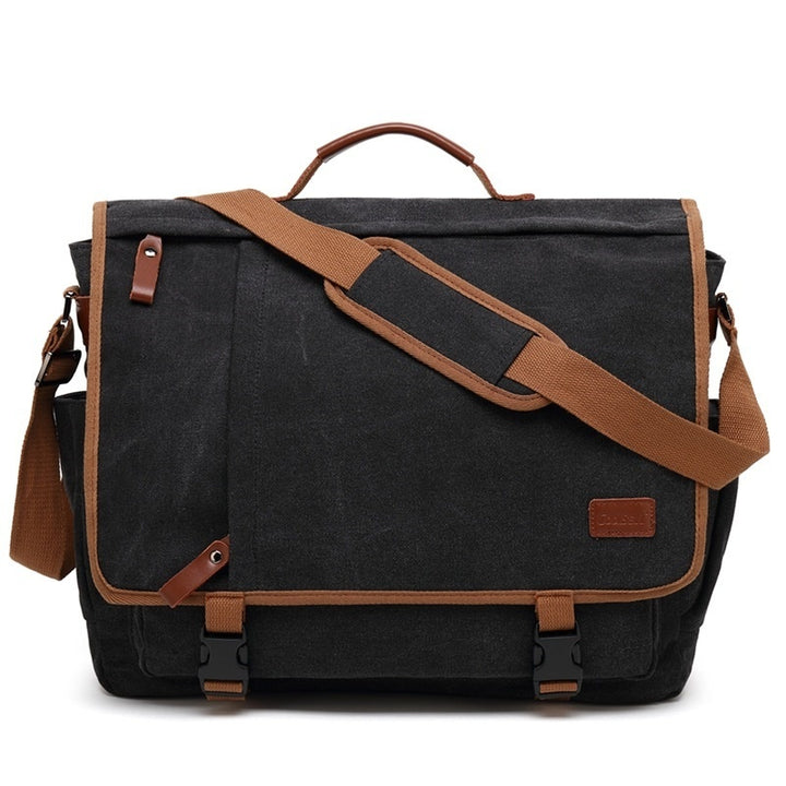 Men's Canvas Waterproof Large Capacity Shoulder Bag