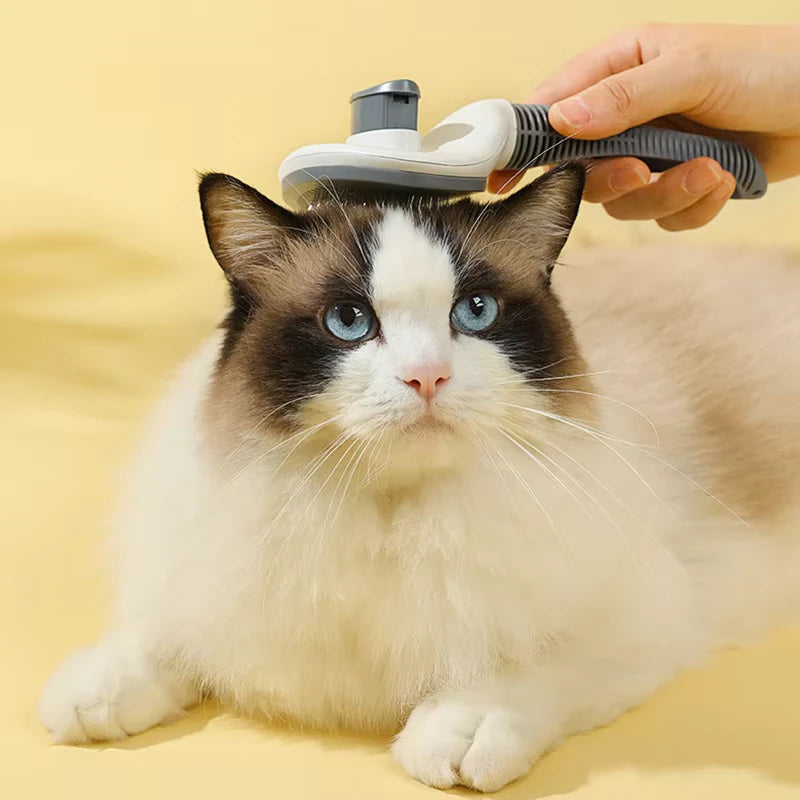 Self-Cleaning Pet Grooming Brush for Cats and Dogs