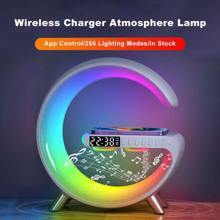 2023 New Intelligent LED Lamp Bluetooth Speake Wireless Charger Atmosphere Lamp App Control For Bedroom Home Decor - Trendha