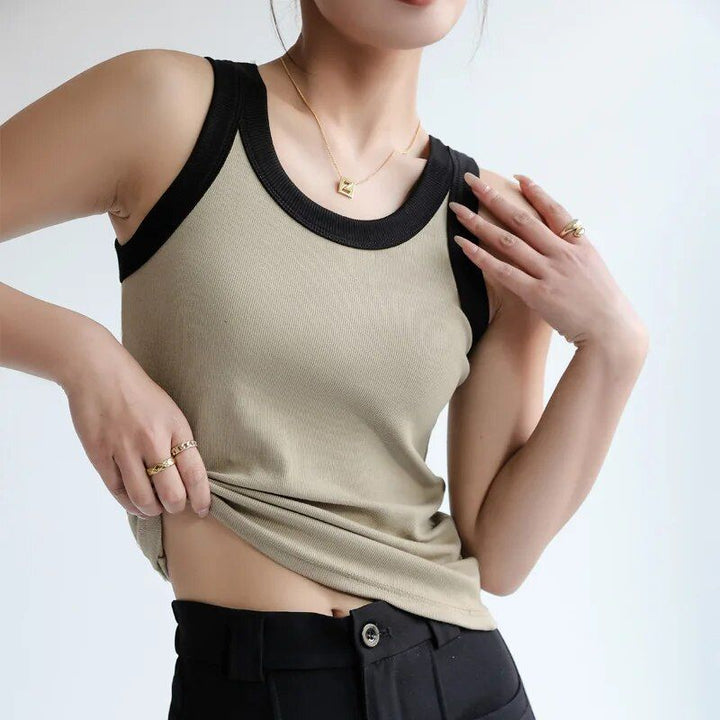 Knitted Ribbed Cotton Camisole for Women