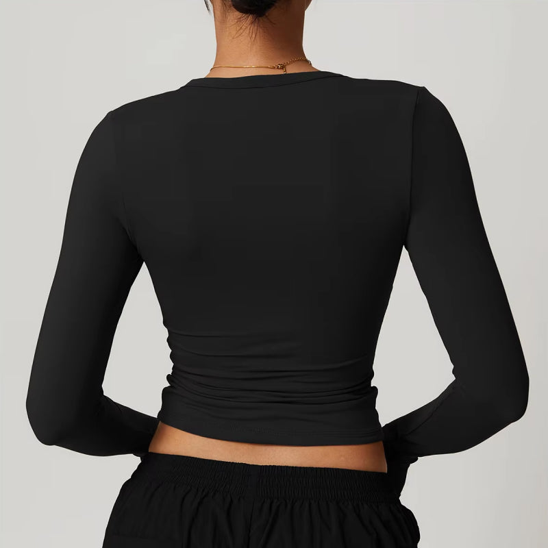 Long Sleeve Workout Crop Top