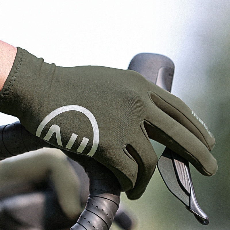 Riding Gloves Fleece-lined Warm Full Finger Touch Screen Shock Absorption