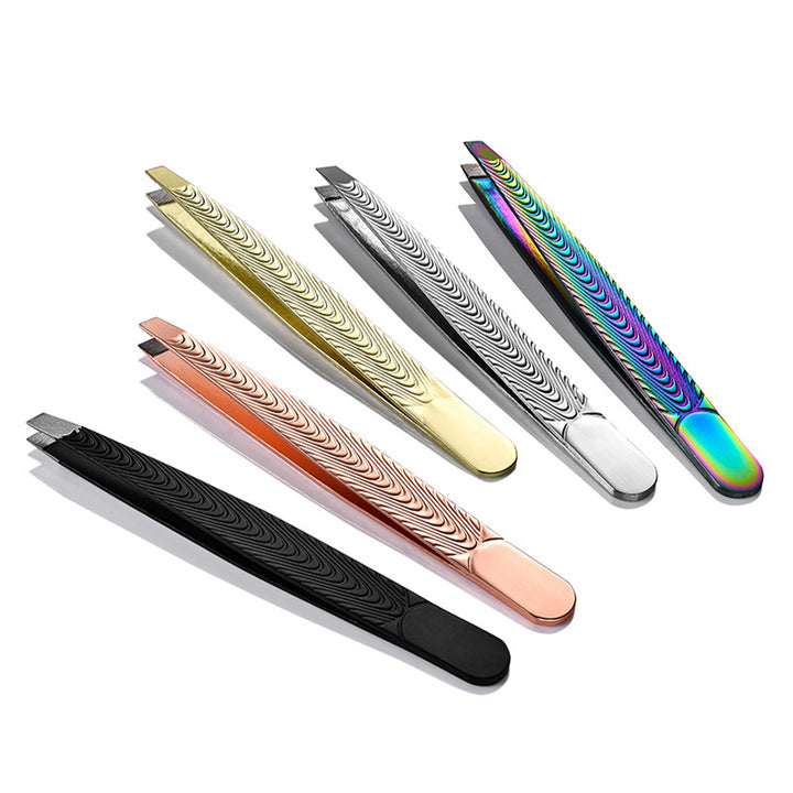 Rainbow Stainless Steel Precision Eyebrow Tweezers