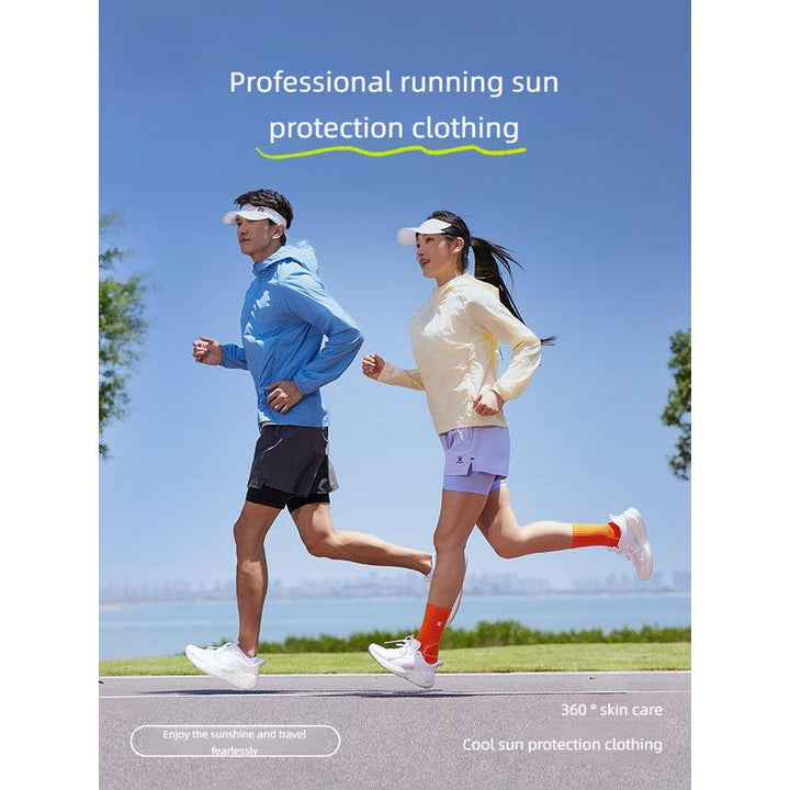 Breathable UV Protection Hooded Summer Running Jacket