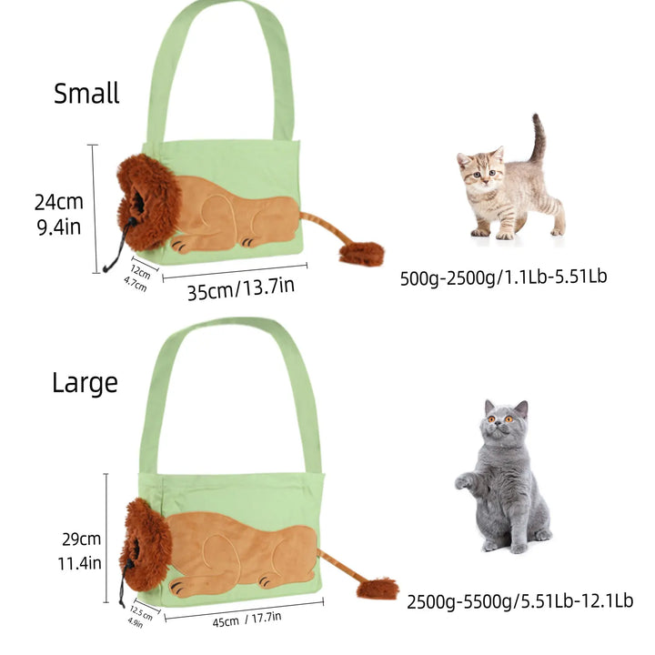 Lion-Shaped Cat & Dog Carrier Bag