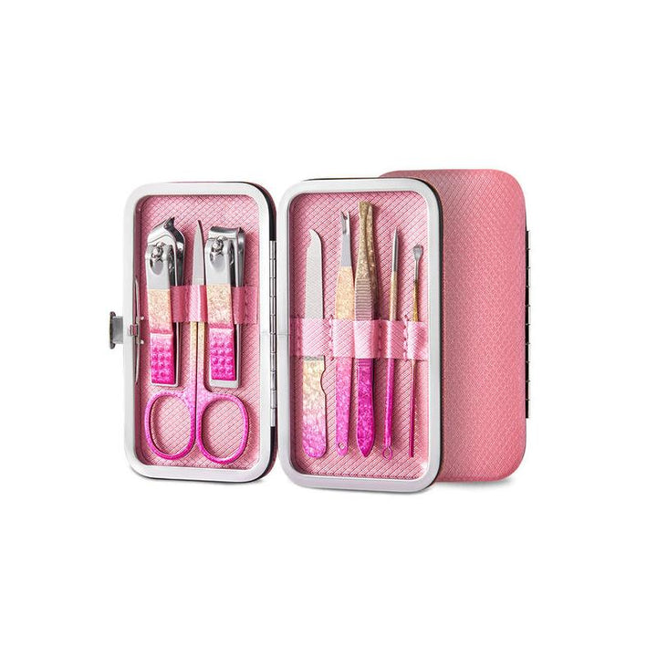 Luxury Gradient Pink Gold Manicure & Pedicure Set