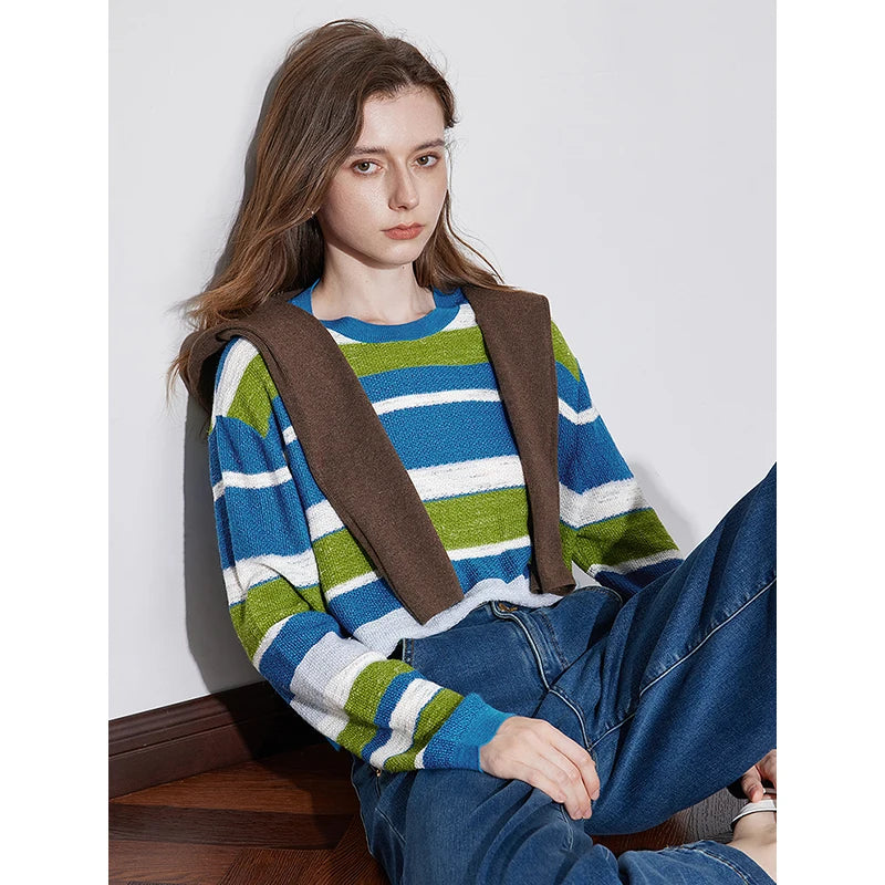 Women's Striped Knitted Sweater