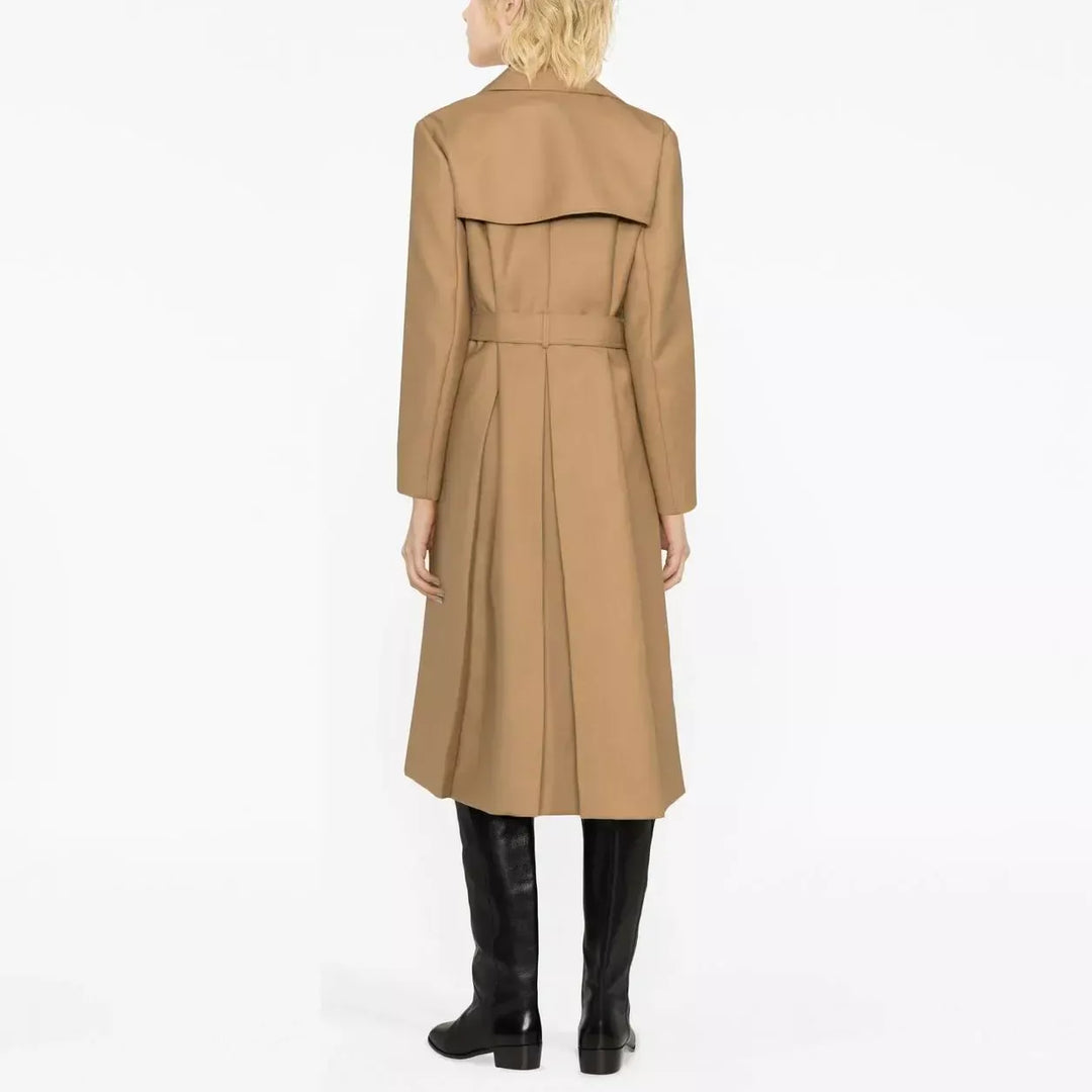 Double-Breasted Women's Trench Coat with Sash