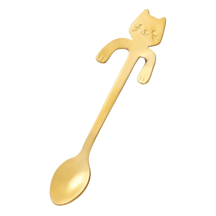 Cute Cat-Shaped Stainless Steel Teaspoon