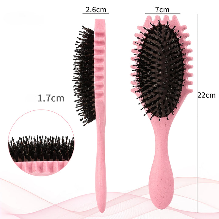 Boar Bristle Curl Defining Detangling Hair Brush