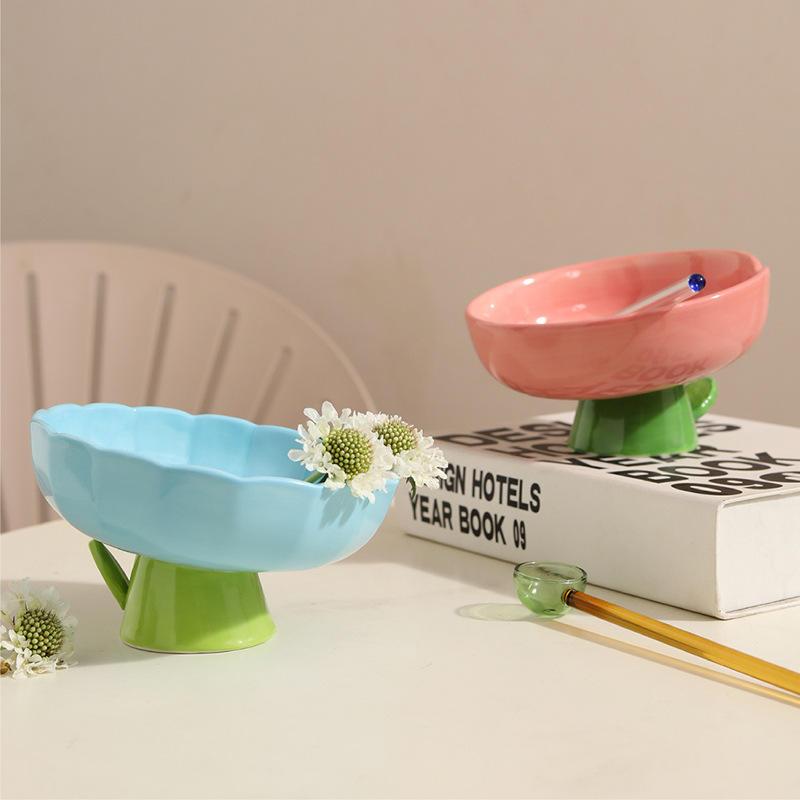 Elevated Ceramic Cat Bowl