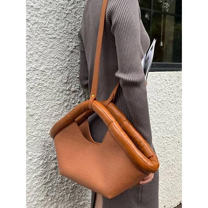 Women's Fashionable Vegan Leather Tote Shoulder Bag