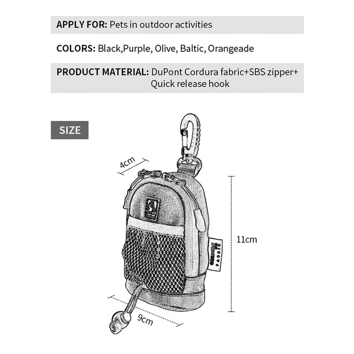 Multi-functional Poop Bag Holder and Pet Treat Pouch