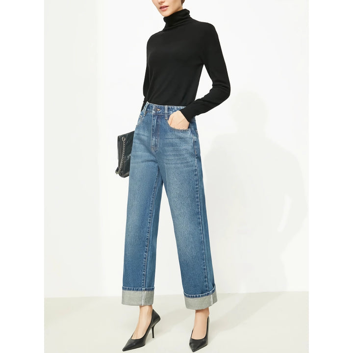 Women's High Waist Loose Wide Leg Jeans